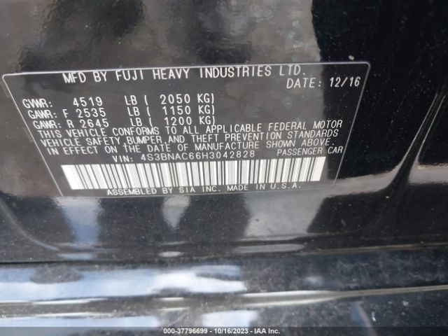 4S3BNAC66H3042828 Subaru Legacy Premium