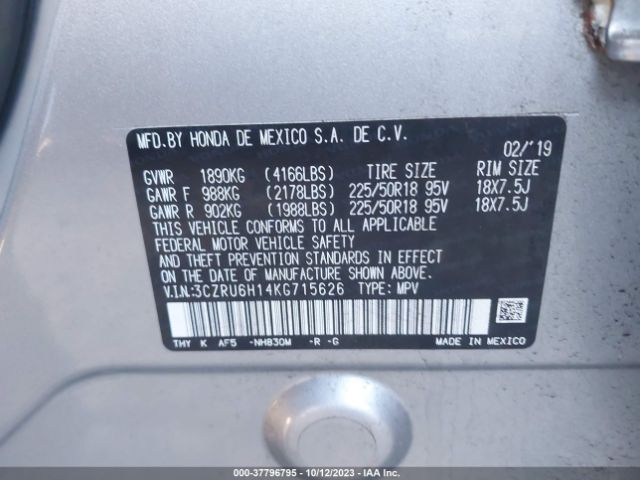 3CZRU6H14KG715626 Honda HR-V SPORT