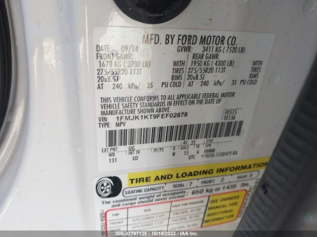 1FMJK1KT9FEF02878 Ford Expedition El Limited