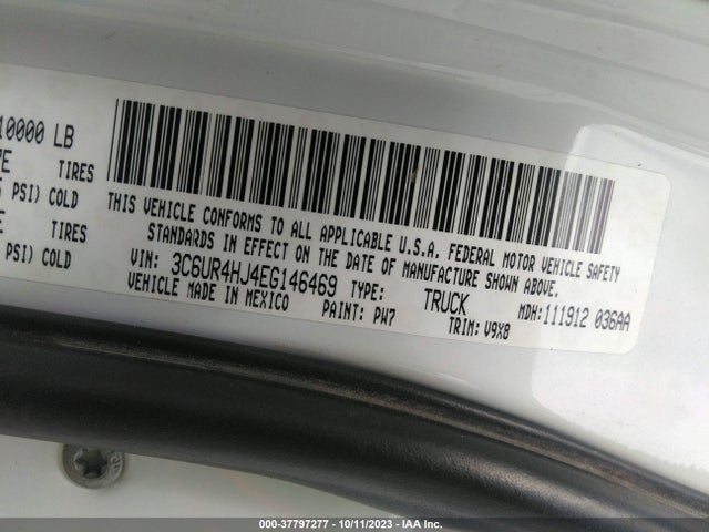 RAM 2500 Tradesman 2014 3C6UR4HJ4EG146469 Image 9