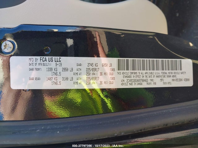 Dodge Grand Caravan Se 2019 2C4RDGBG4KR780463 Image 9