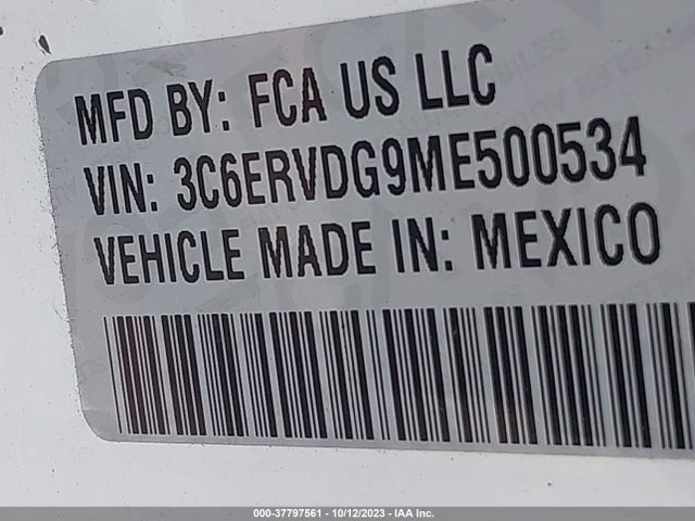 RAM Promaster Cargo Van 2021 3C6ERVDG9ME500534 Image 9