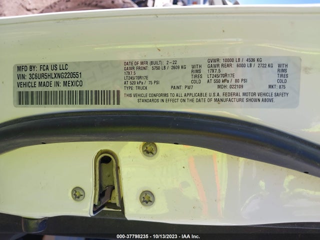 3C6UR5HLXNG220551 RAM 2500 Tradesman