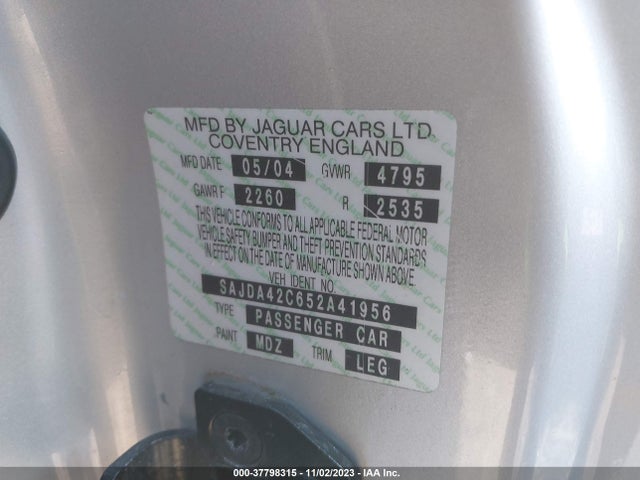2005 JAGUAR XK8 SAJDA42C652A41956 Photo 8