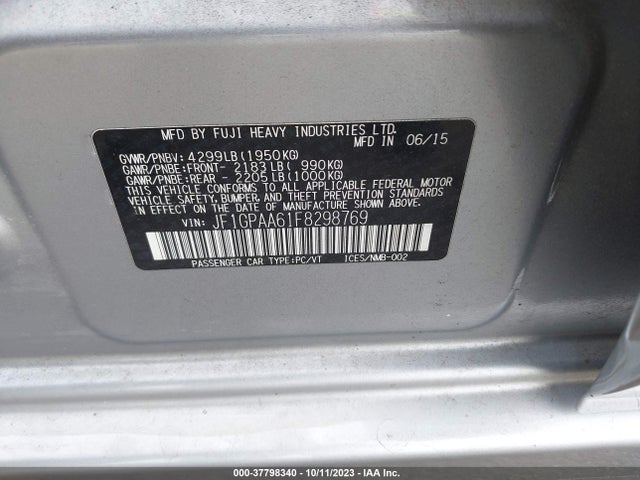 JF1GPAA61F8298769 Subaru Impreza Wagon 2.0i