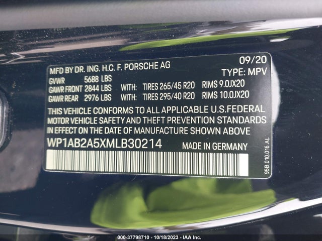 2021 PORSCHE MACAN WP1AB2A5XMLB30214 Photo 8