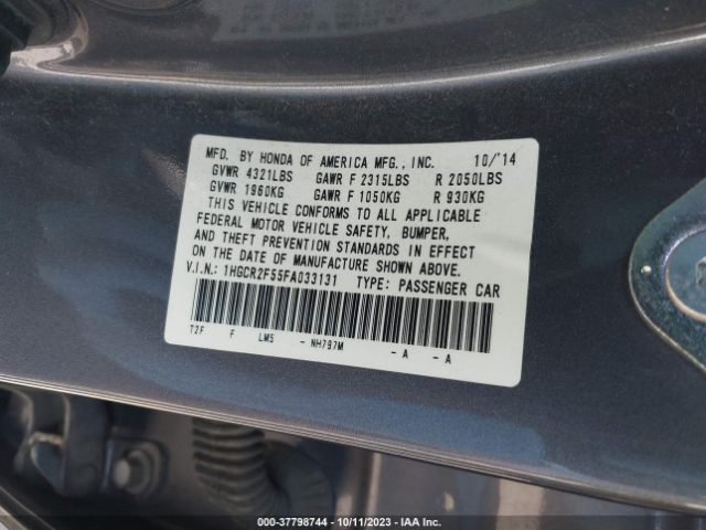 1HGCR2F55FA033131 Honda Accord Sedan Sport