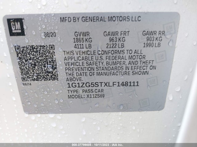 Chevrolet MALIBU RS 2020 1G1ZG5STXLF148111 Image 9