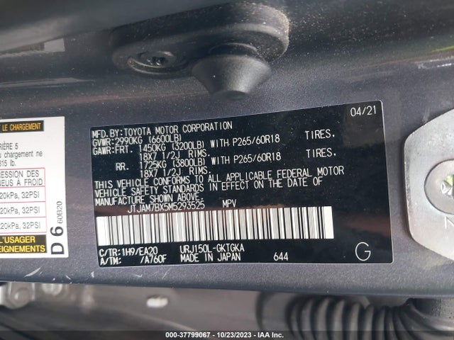 JTJAM7BX5M5293525 Lexus Gx Gx 460 Premium