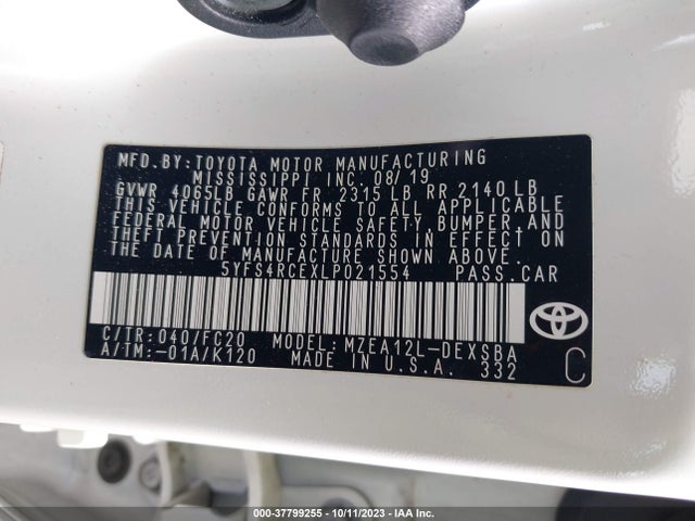 Toyota Corolla Se/nightshade 2020 5YFS4RCEXLP021554 Image 9
