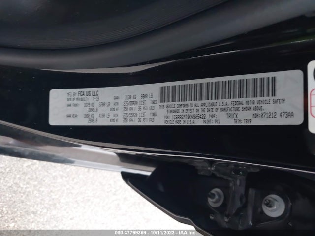 1C6RREMT8KN905422 RAM 1500 Big Horn/lone Star