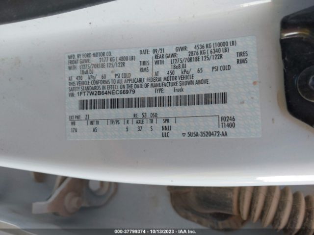 1FT7W2B64NEC66979 Ford Super Duty F-250 Srw Xl/xlt/lariat