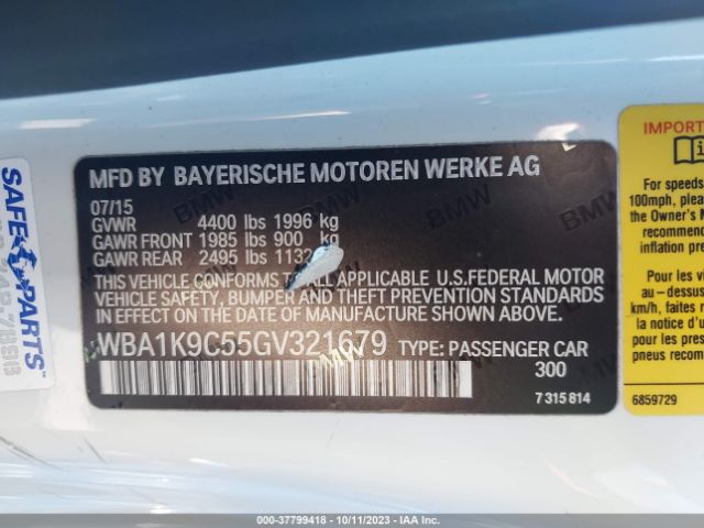 WBA1K9C55GV321679 BMW 2 Series 228i