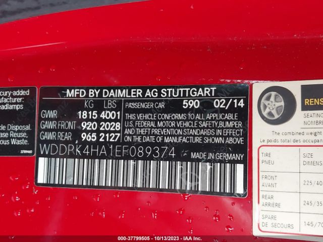 WDDPK4HA1EF089374 Mercedes-Benz Slk-class Slk 250