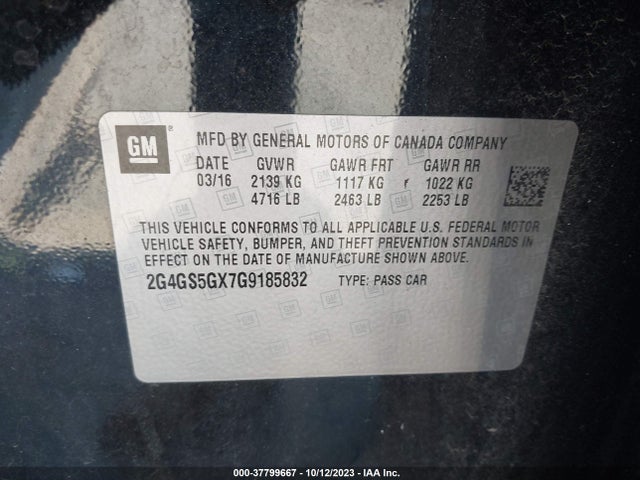 2G4GS5GX7G9185832 Buick Regal Premium Ii