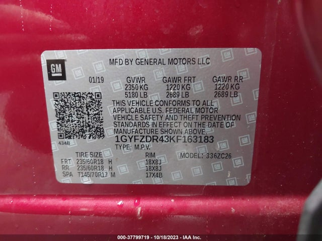 2019 CADILLAC XT4 1GYFZDR43KF163183 Photo 8