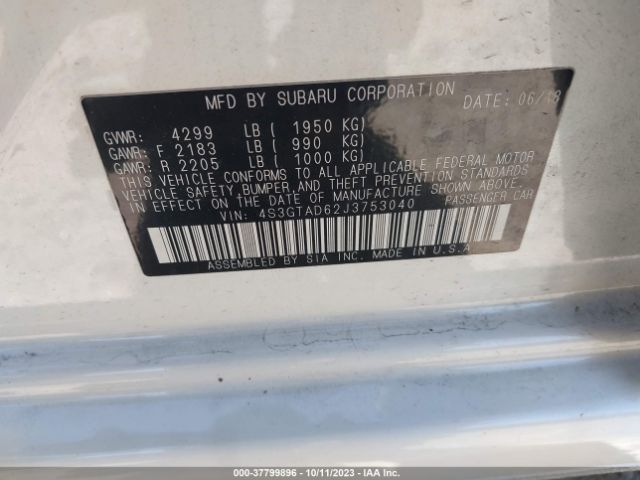 4S3GTAD62J3753040 Subaru Impreza Premium
