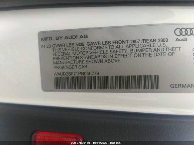 WAUD3BF21PN046279 Audi A6 Sedan Premium