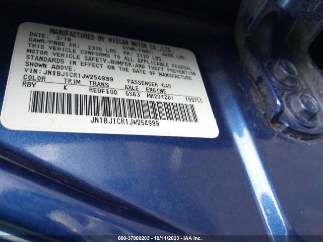JN1BJ1CR1JW254999 Nissan Rogue Sport Sv