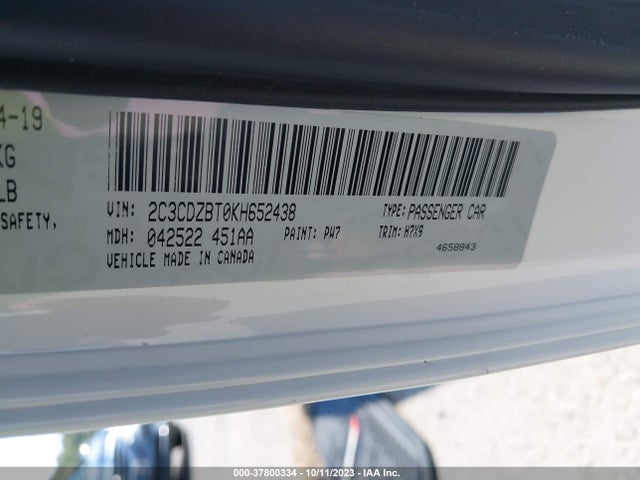 Dodge Challenger R/t 2019 2C3CDZBT0KH652438 Image 9