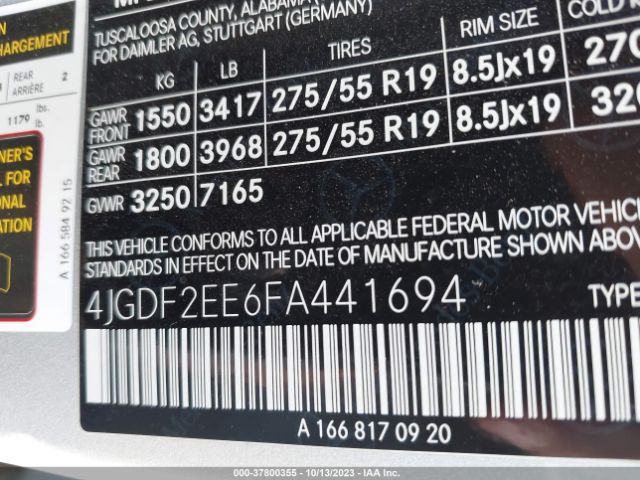4JGDF2EE6FA441694 Mercedes-Benz Gl-class Gl 350 Bluetec