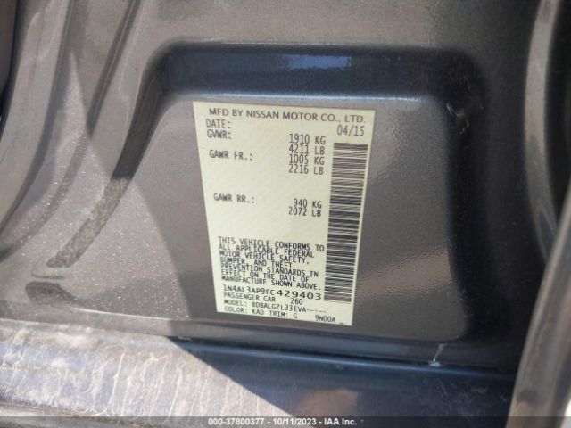1N4AL3AP9FC429403 Nissan Altima 2.5 Sl/2.5 Sv/2.5/2.5 S