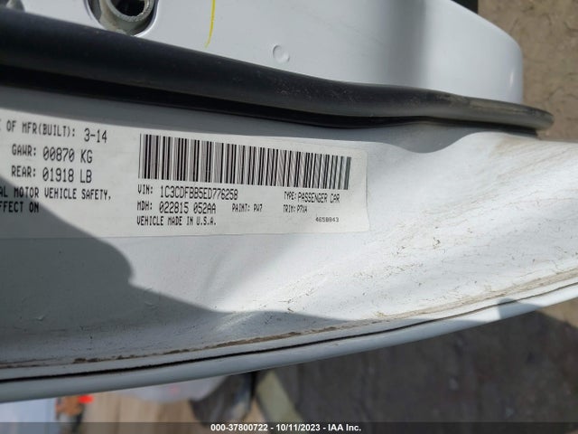 Dodge DART SXT 2014 1C3CDFBB5ED776258 Image 9