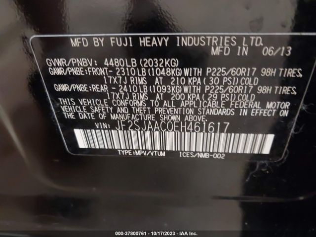 JF2SJAAC0EH461617 Subaru Forester 2.5i