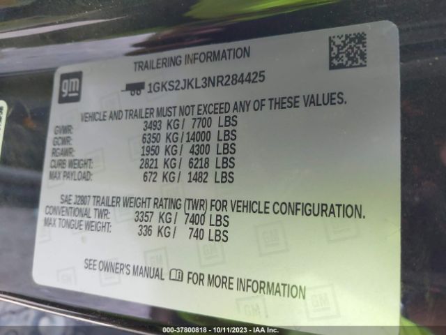 1GKS2JKL3NR284425 GMC YUKON XL DENALI