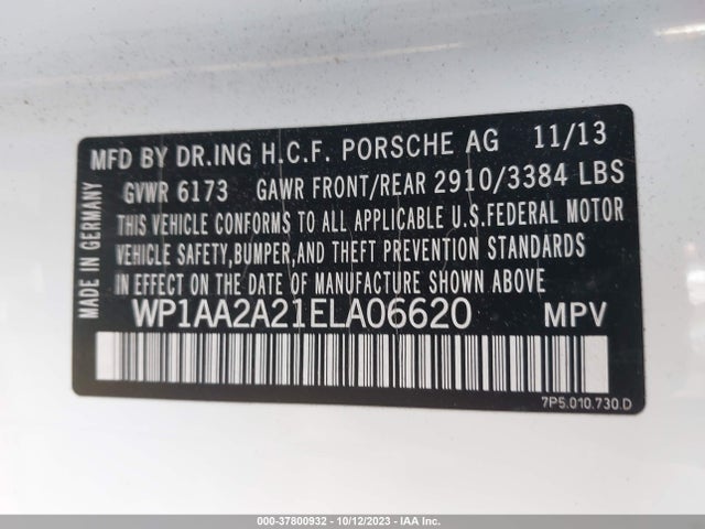 2014 PORSCHE CAYENNE WP1AA2A21ELA06620 Photo 8