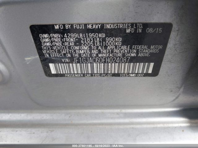 JF1GJAC60FH024087 Subaru Impreza Sedan Premium