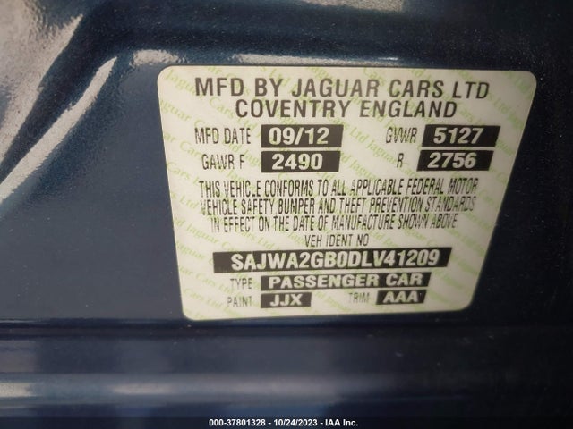 2013 JAGUAR XJ SAJWA2GB0DLV41209 Photo 8