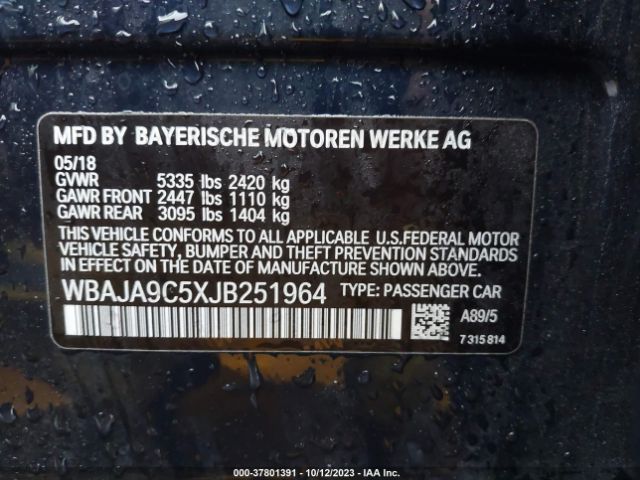 WBAJA9C5XJB251964 BMW 5 Series 530e Iperformance