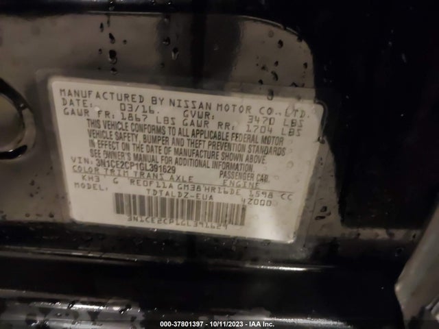 Nissan Versa Note Sv 2016 3N1CE2CP1GL391629 Image 9