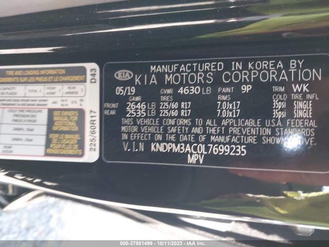 KIA Sportage Lx 2020 KNDPM3AC0L7699235 Image 9