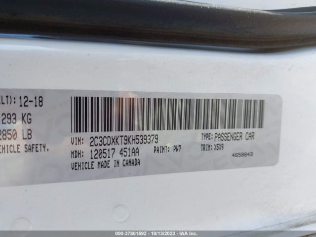 2019 DODGE CHARGER 2C3CDXKT9KH539379 Photo 8