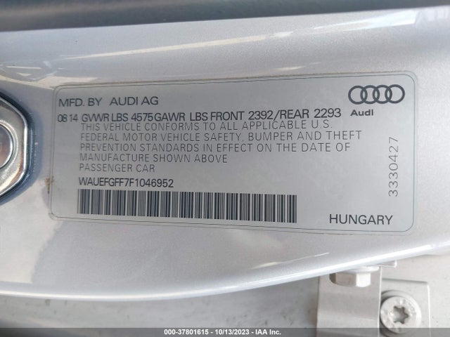 WAUEFGFF7F1046952 Audi A3 2.0t Premium Plus