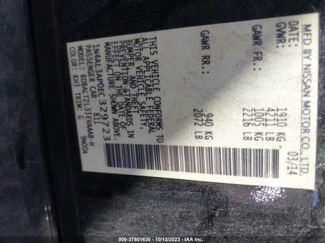Nissan Altima 2014 1N4AL3AP0EC329723 Image 22