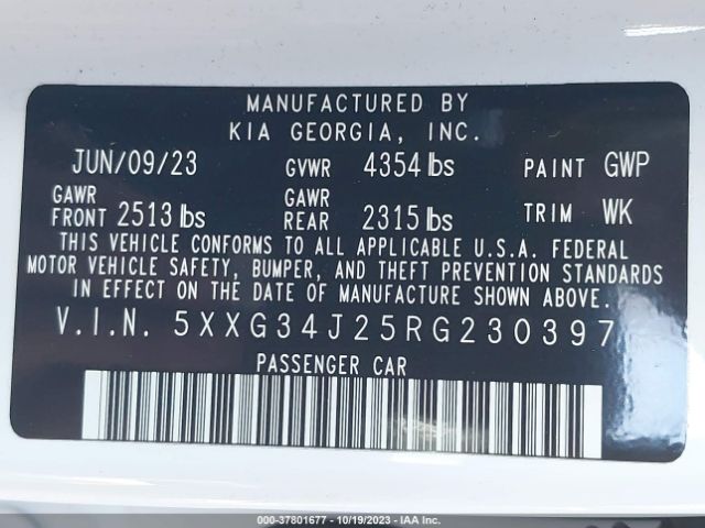 5XXG34J25RG230397 KIA K5 EX