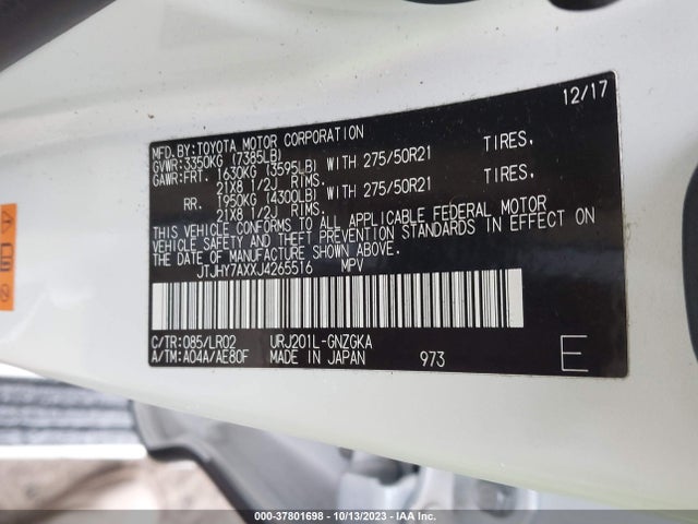 JTJHY7AXXJ4265516 Lexus Lx Lx 570