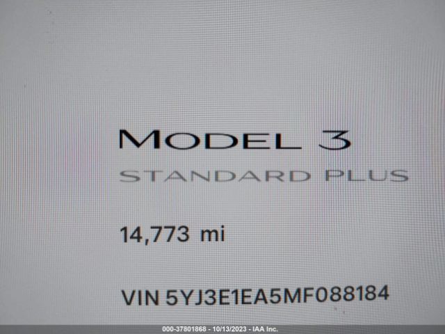 5YJ3E1EA5MF088184 Tesla Model 3 Standard Range Plus