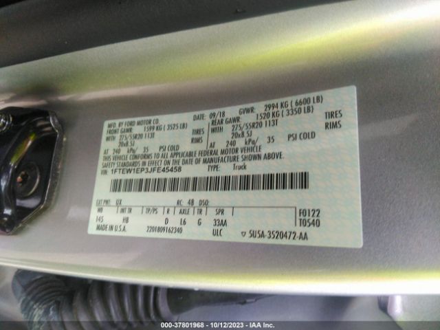 1FTEW1EP3JFE45458 Ford F-150 Xl/xlt/lariat