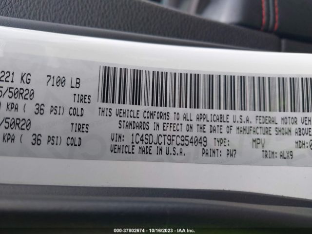 1C4SDJCT9FC954049 Dodge Durango R/t