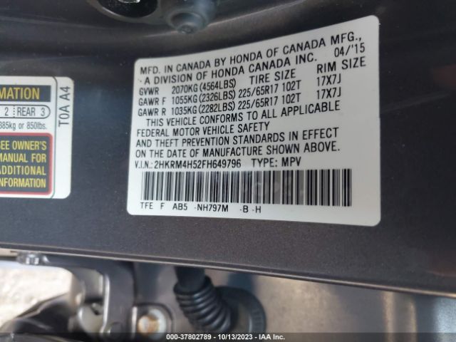 2HKRM4H52FH649796 Honda CR-V EX