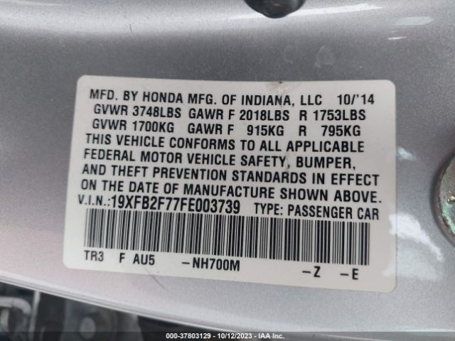 19XFB2F77FE003739 Honda CIVIC SE