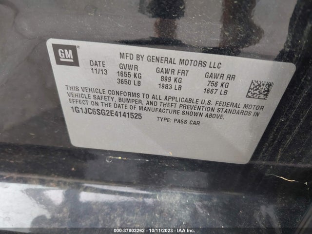Chevrolet SONIC LT 2014 1G1JC6SG2E4141525 Image 9