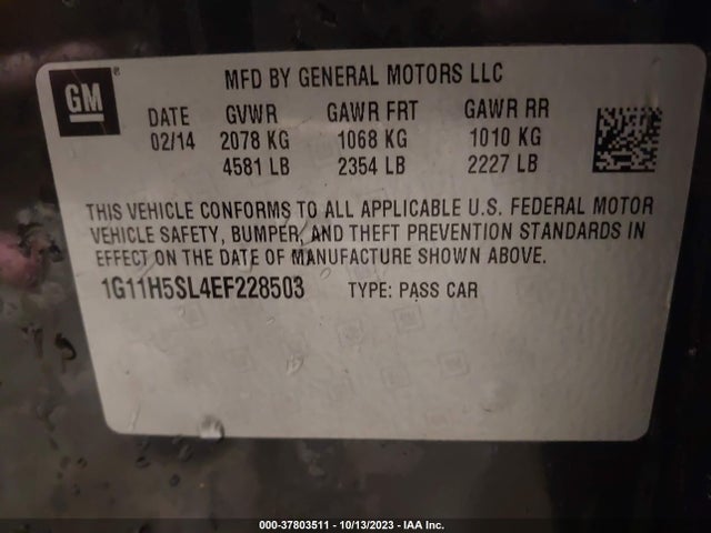 Chevrolet MALIBU LTZ 2014 1G11H5SL4EF228503 Image 9