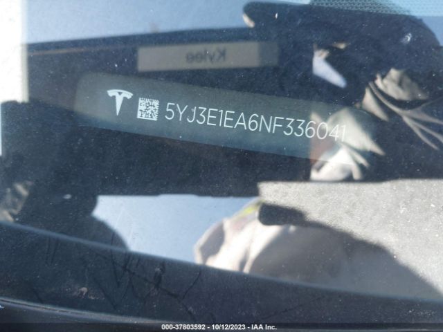 5YJ3E1EA6NF336041 Tesla Model 3 Rear-wheel Drive