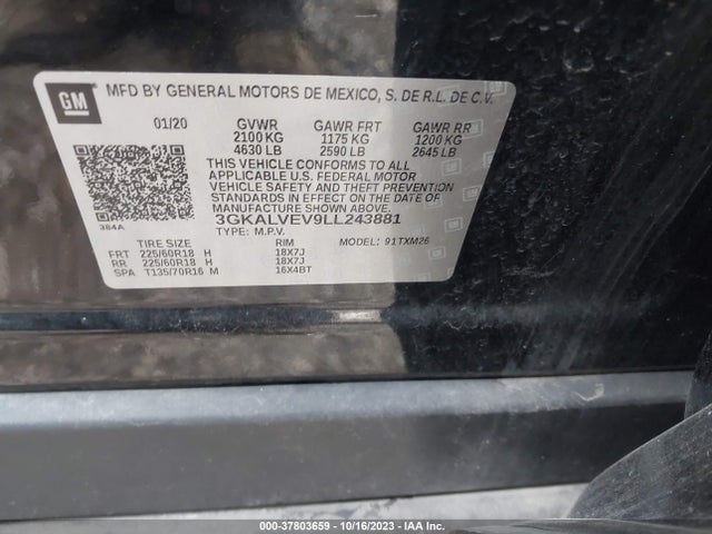 GMC Terrain Slt 2020 3GKALVEV9LL243881 Image 9