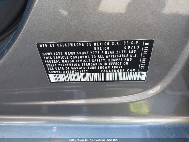 3VW2K7AJ5EM221422 Volkswagen Jetta Sedan S
